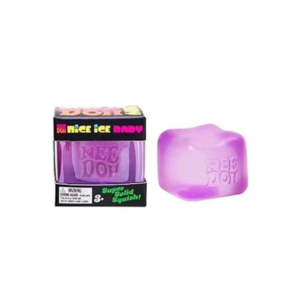 Needoh (Purple) Nice Cube Stress Ball Squishy Sensory Fidget Decompression Toy Purple