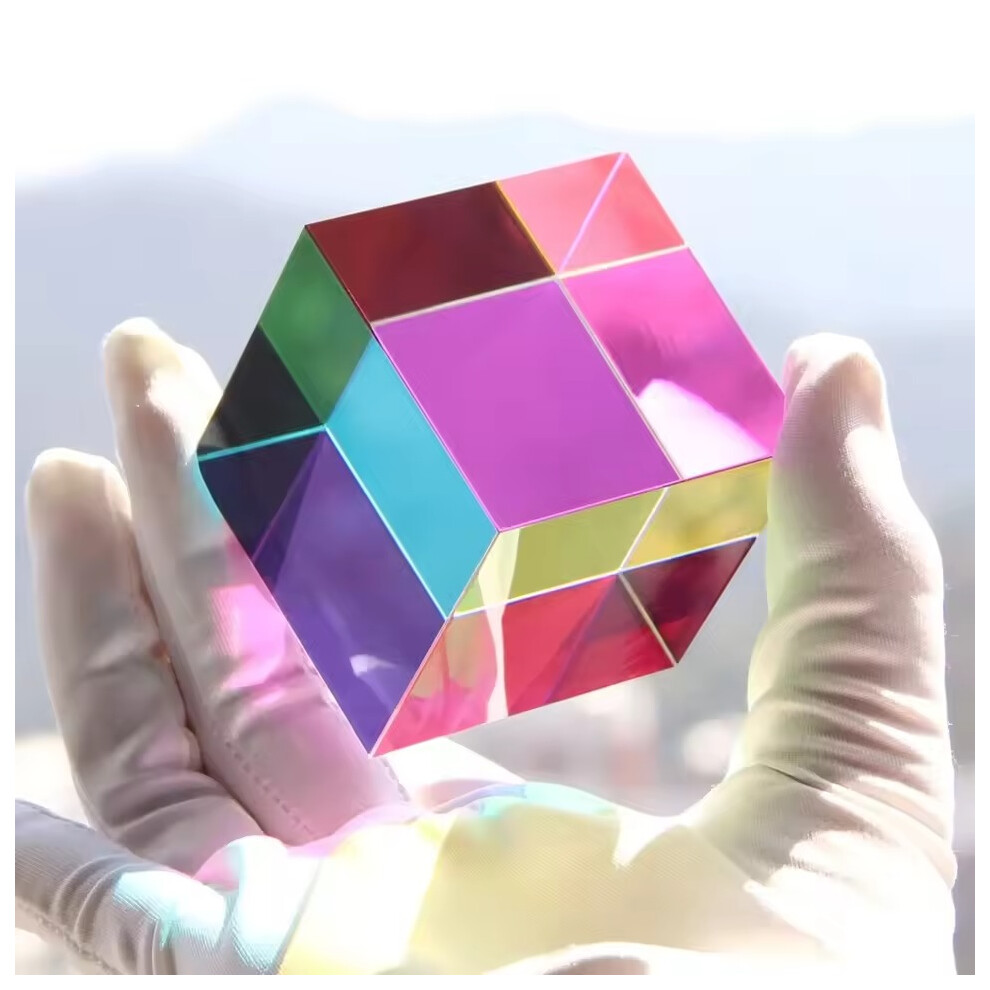 1Pcs Science Magic Prism Cube 20Mm Hexahedral Crystal Magic Cmy Cube 3D Color Cube Prism For Photography Light 06153984