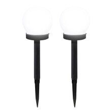 2Pcs Waterproof Solar Ball Garden Lawn Path Ground Lights 330*100mm