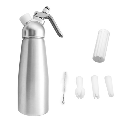 Aluminum Whipped Cream Dispenser Bundle 1000ml with Nozzles 1