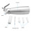 Aluminum Whipped Cream Dispenser Bundle 1000ml with Nozzles 8