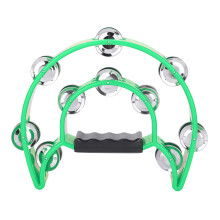 Green Double Row Bell Tambourine