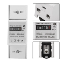 Digital 1 Phase 2 Wire 2P KWh Meter for Din Rail 20A/80A