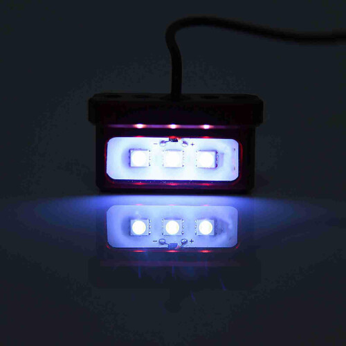 Universal Motorcycle License Plate Tail LED Light Black, 5cm, White 2