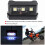 Universal Motorcycle License Plate Tail LED Light Black, 5cm, White 4