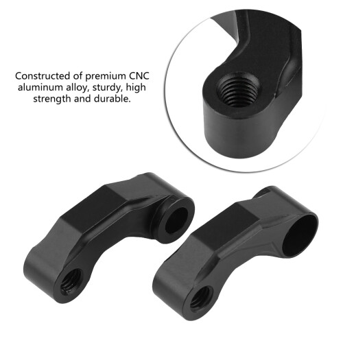 Motorcycle Mirror Riser Black CNC Alu