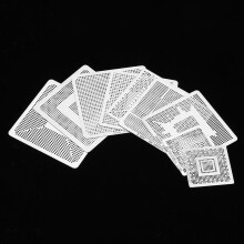 BGA Rework Kit 33pcs Steel Templates Reballing Mesh for SMD PCB Repair