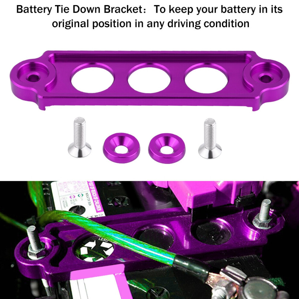 Racing Battery Hold Down Bracket Honda Purple 7293282728776