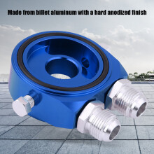 Blue Aluminum Oil Cooler Adapter M20 x 1.5 for 1/8 NPT Oil Filter Line Kit