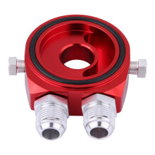 Oil Filter Cooler Adapter M20 x 1.5 Aluminum 1/8 NPT Red Oil Cooler Kit