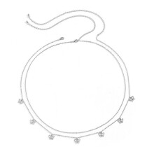 (Butterfly style white K) HKEDES Fashion Multi-layer Body Chain, Women's Summer Sequin Sexy Waist Chain Hip-hop Body Chain