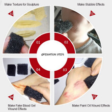 FX Blood & Wound Effects Kit - Halloween Xmas Fake Makeup Stipple Sponge 03