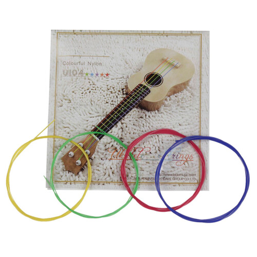 Bright Colour Ukulele Strings 4pcs Nylon Perfect for Uke Replacement & Play 1