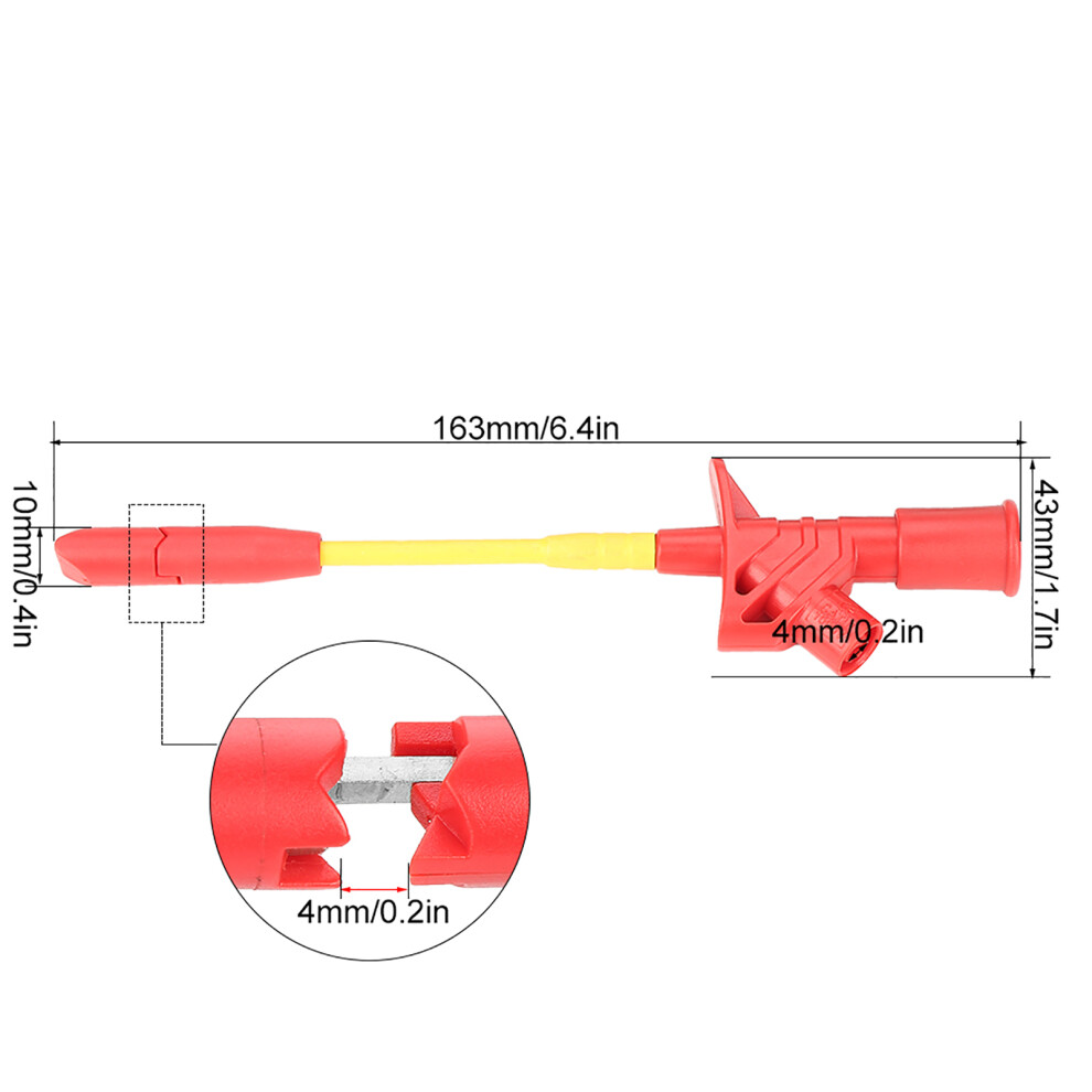 P5005 2Pcs Fully Insulated Quick Piercing Test Probes 4Mm Socket 7631392616116