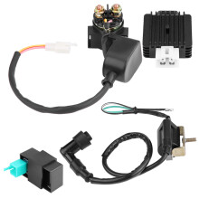 ATV 50cc-110cc Regler Gleichrichter Zündspule CDI-Box Startrelais Schwarz