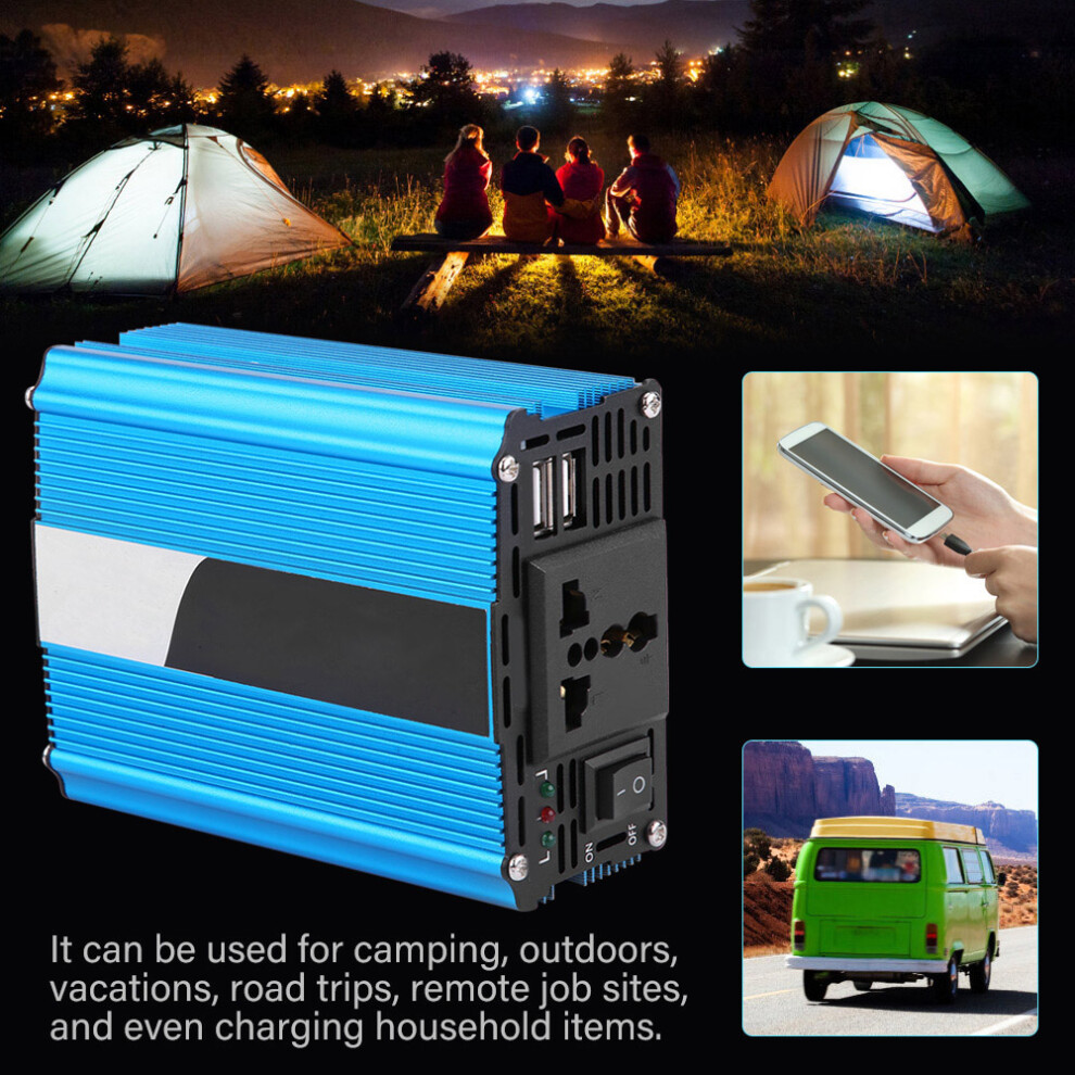 600W Peak Car Inverter 12V-220V With Usb Ports 7293282000858