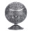 Silver Metal Ashtray Ball Stamped Pattern 6