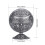 Silver Metal Ashtray Ball Stamped Pattern 7
