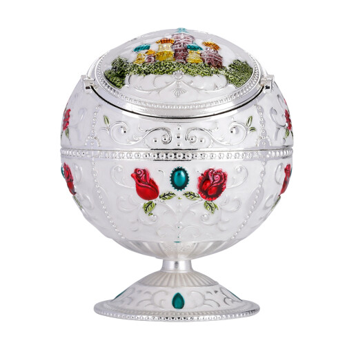 Portable Metal Mini Ashtray Ball Pattern – Elegant Gift & Decor (#02) 1