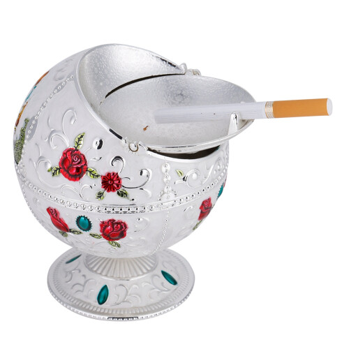 Portable Metal Mini Ashtray Ball Pattern – Elegant Gift & Decor (#02) 2
