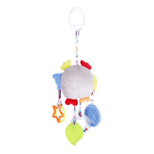 Soft Plush Baby Rattle Toy Owl with Bell & Mirror, 4313.5cm