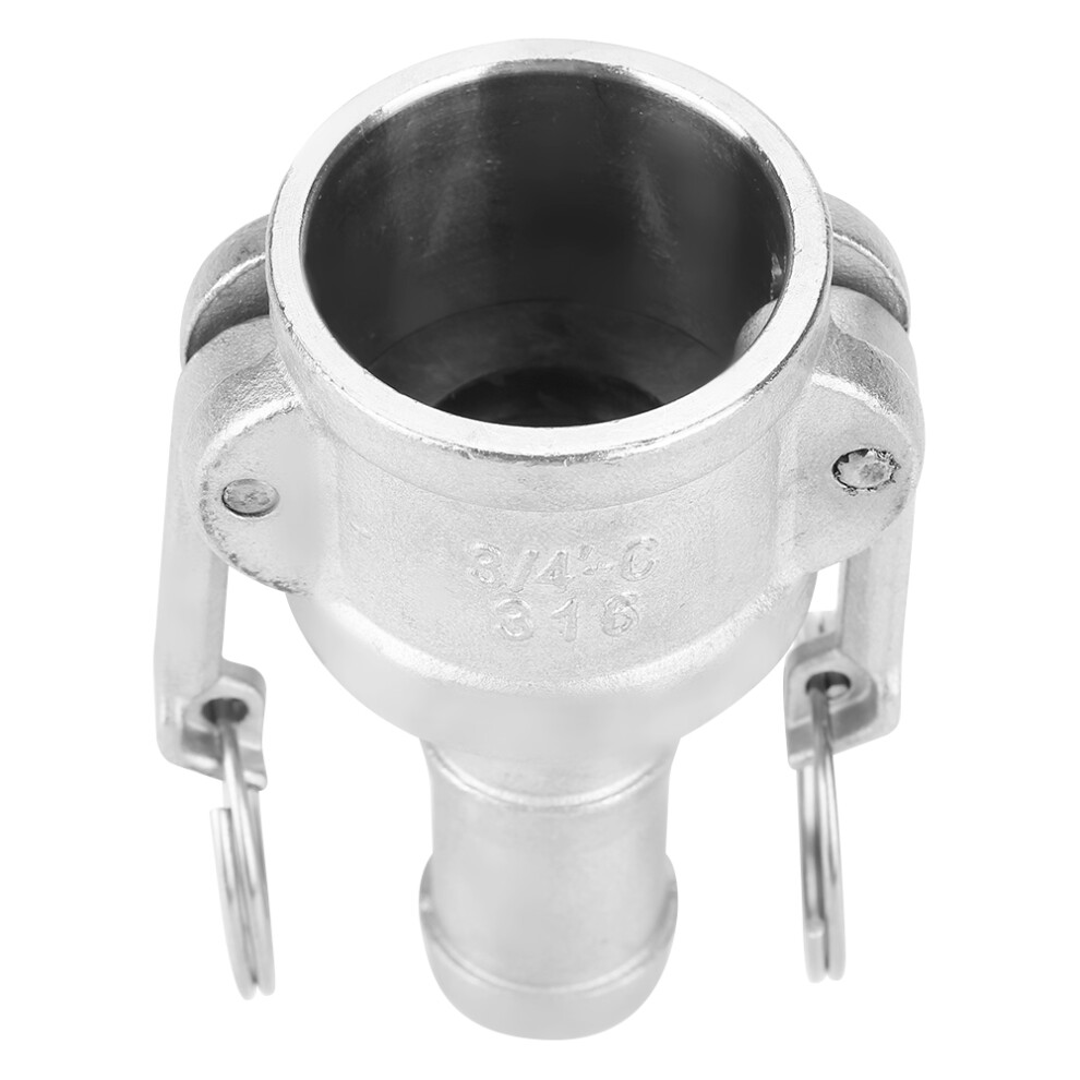 316 Stainless Steel Camlock Adapter Dn20 G3/4 Female X Male Barb 8711392622658