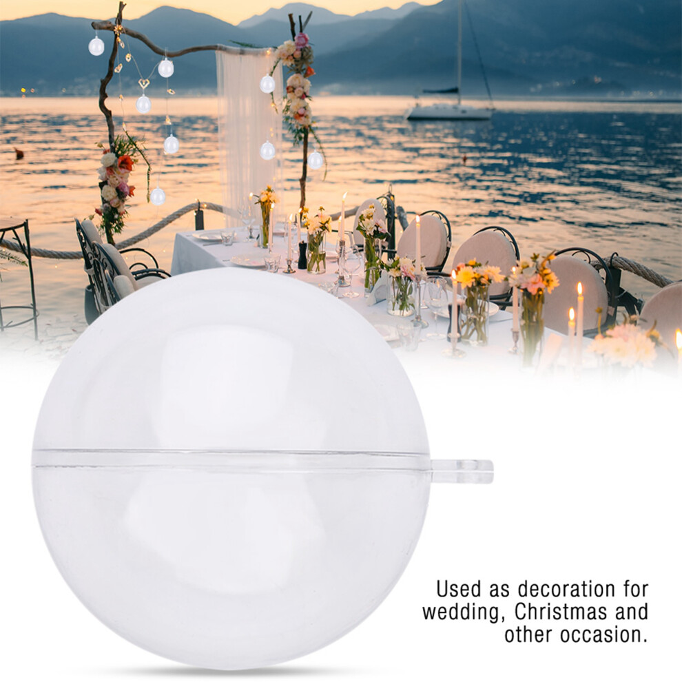 20 Fillable Clear Plastic Christmas Balls