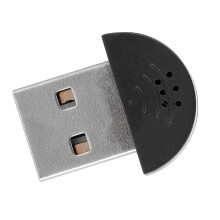 Portable USB Mini Omnidirectional Microphone for PC, White or Black