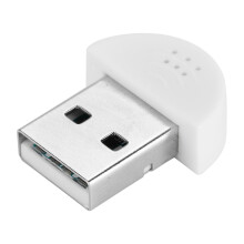 Portable USB Mini Microphone for PC Mac, 360 Omnidirectional, White