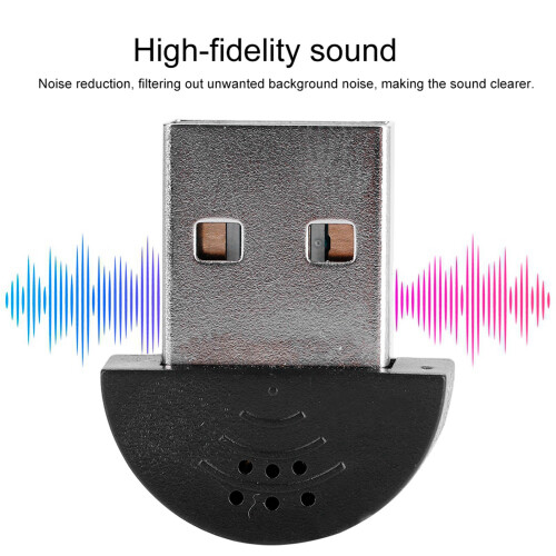Portable USB Mini Omnidirectional Microphone for PC, White or Black 2