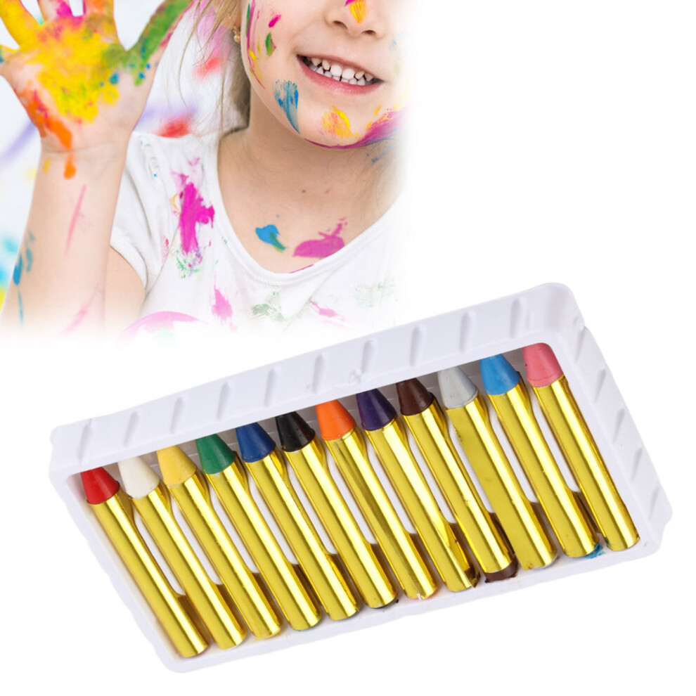 12 Kids Face Paint Crayons Set