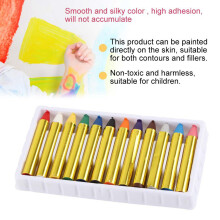 12 Colour Face Paint Sticks Set