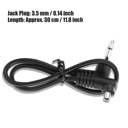 3.5mm Jack Flash Sync Cable with Screw Lock for Studio Flash PC 1