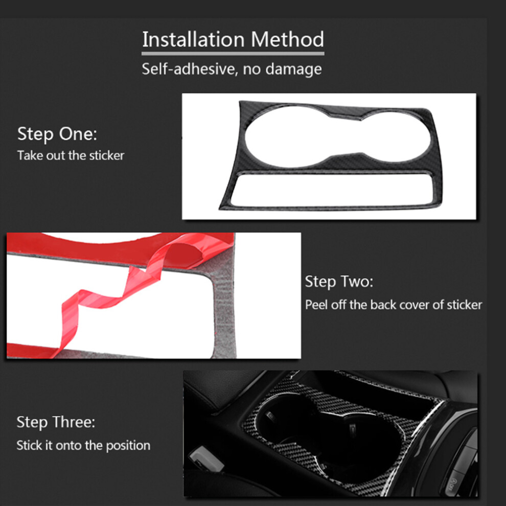 Carbon Fiber Car Center Console Cup Holder Cover For Audi A4 B8 A5 2009-2015 3601392822910