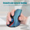 1600DPI USB Vertical Ergonomic Wired Mouse Blue 10.5x6.5cm 4