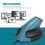 1600DPI USB Vertical Ergonomic Wired Mouse Blue 10.5x6.5cm 12