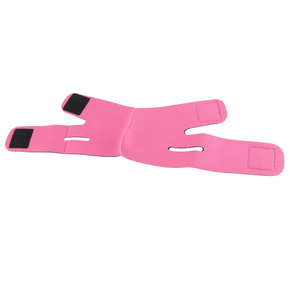 Face Slimming Bandage Belt, Rose Red, 60.5x17cm, Breathable Skin-Friendly Strap