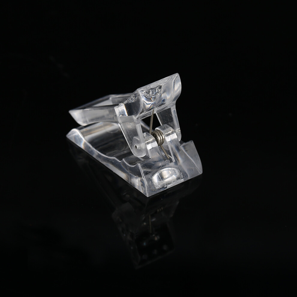 10 Clear Nail Tip Clips Poly Gel