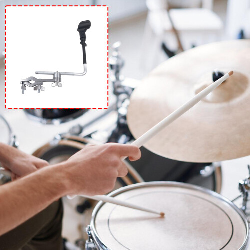 Secure Grip Drum Microphone Clamp Provides Stable Positioning on 1