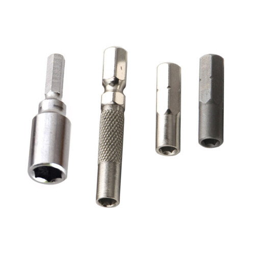4Pcs 1/4" to 4 mm Bit Adapter Magnetic Drill Bit Adapter Set for