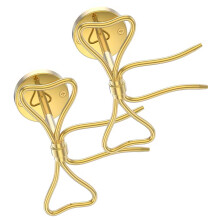 Pack of 2 Gold Bowknot Shaped Curtain Holdbacks Elegant Wall