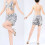 Easy To Clean Sparkly Sequined Skirt Polyester Short-Red L 5