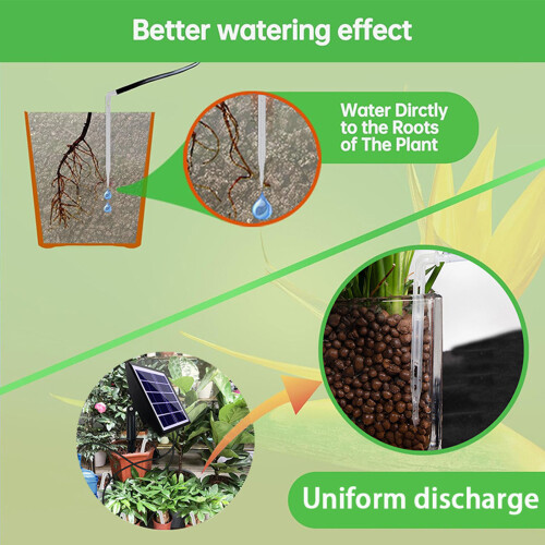 Automatic Plant Watering System Solar Powered Set For Gardens 2