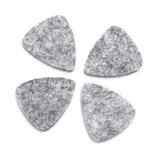 10Pcs Grey Wool Felt Guitar Picks 3mm for Acoustic & Electric Sound