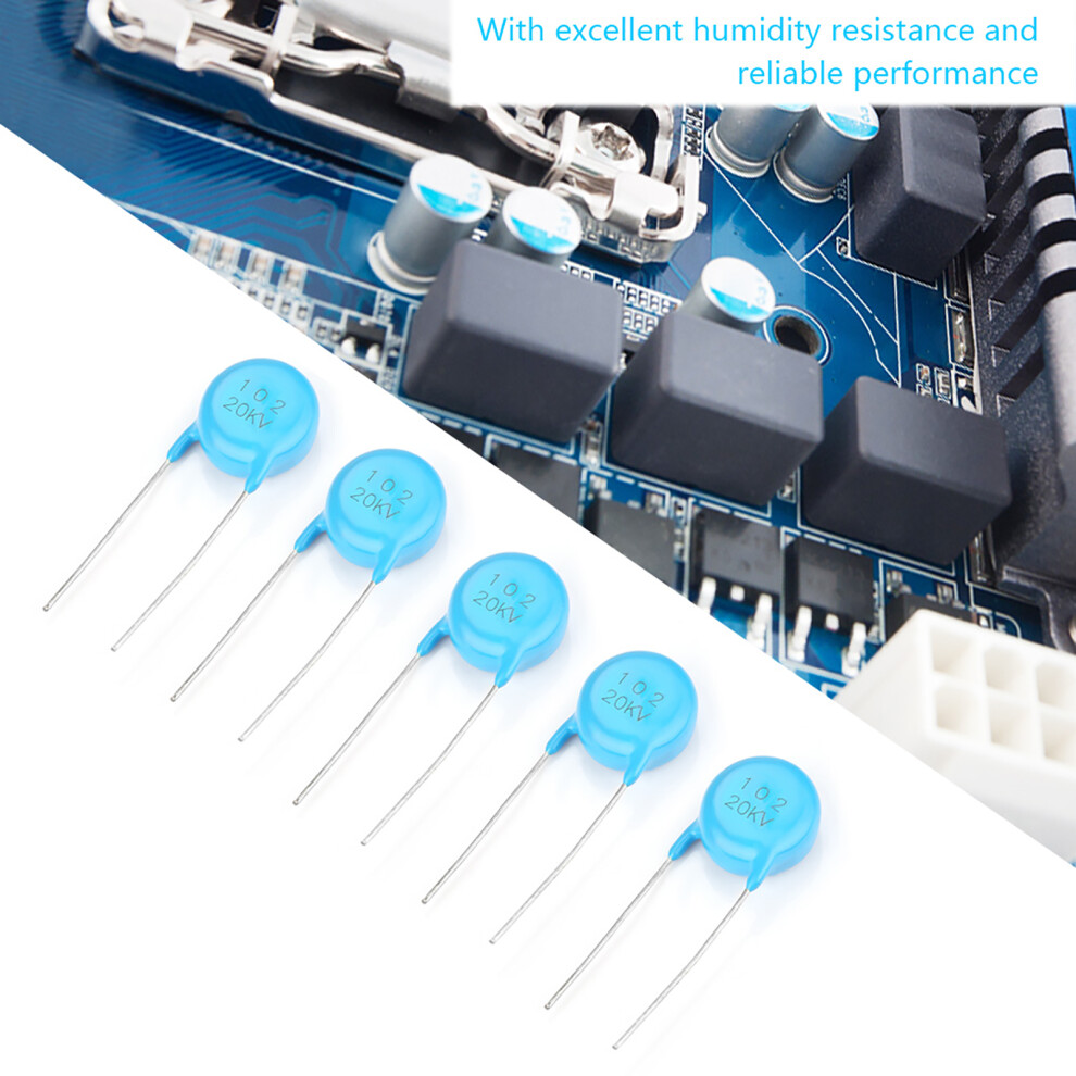 Set Of 5 Ceramic Disc Capacitors 20Kv 1000Pf High Voltage Hv Components 6901392633774