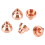 5pcs MAX45 Plasma Shield Cap Copper 8mm for Cutting Torch 7