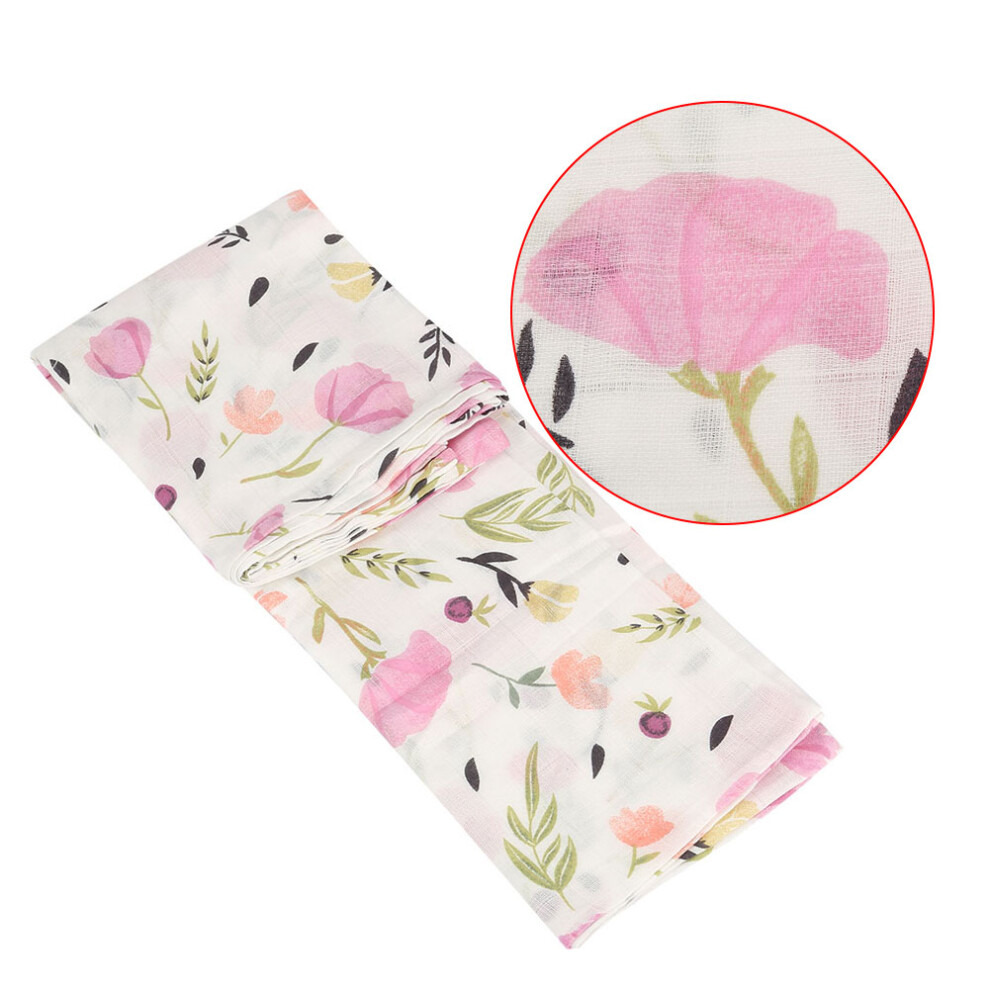 Breathable Newborn Muslin Blanket 120*120cm Soft Baby Swaddle Wrap