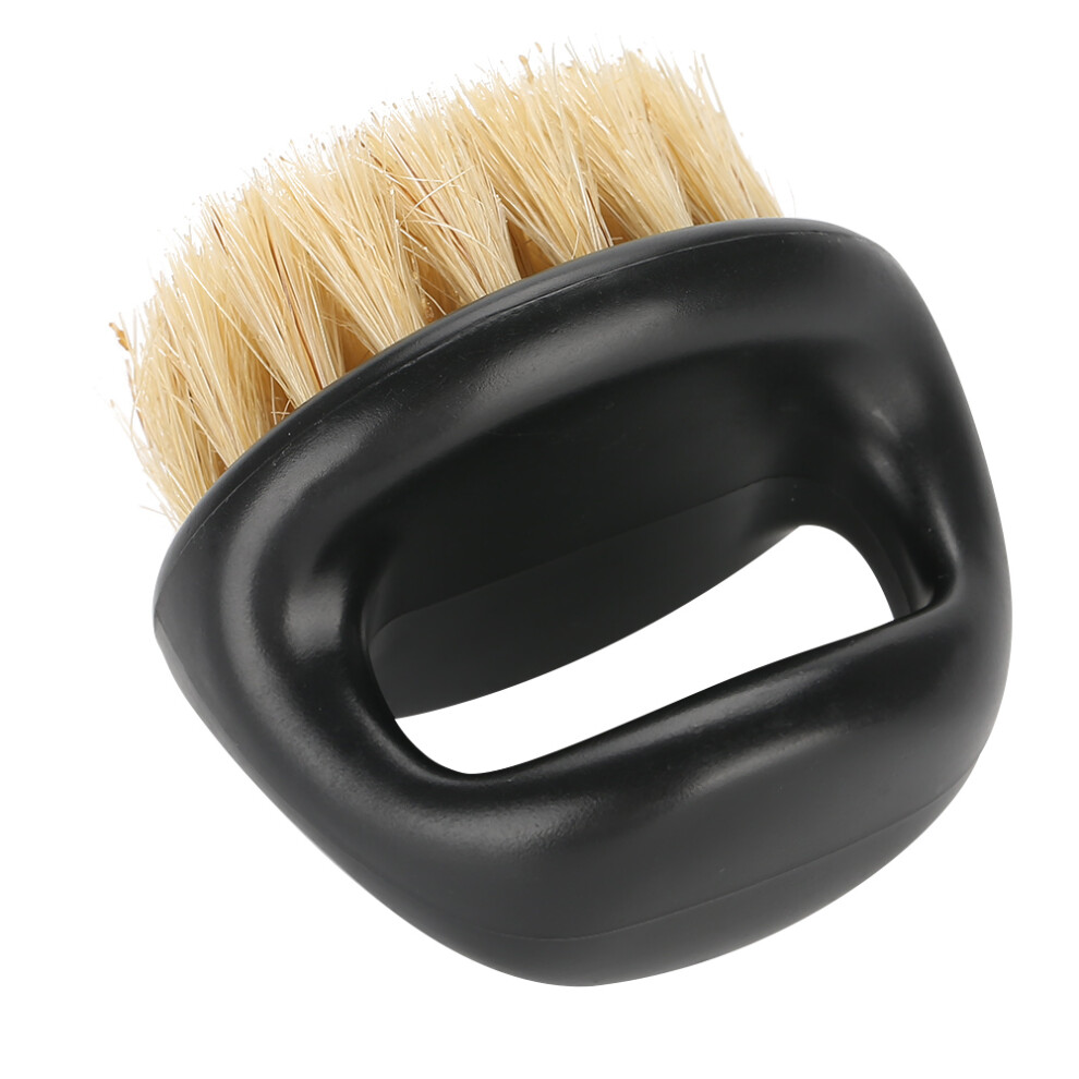Black/White Bristle Beard Brush For Grooming And Styling | Handle, Bristles