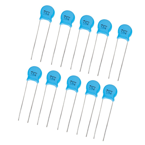 50Pcs 0.1uF 100nF 1000V Blue Disc Ceramic Capacitors Set