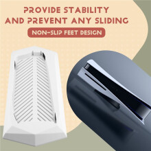 Vertical Stand for  5 Slim Optical Drive Version Console with Built-in Cooling Vents and Non-Slip Feet White